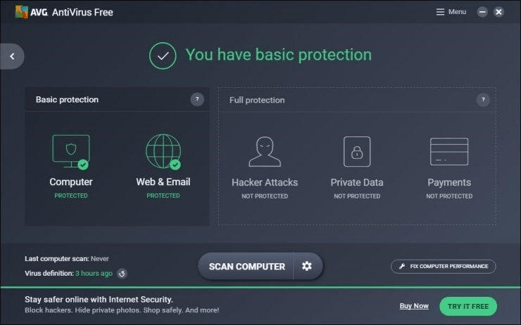 AVG Antivirus - Basic Protection