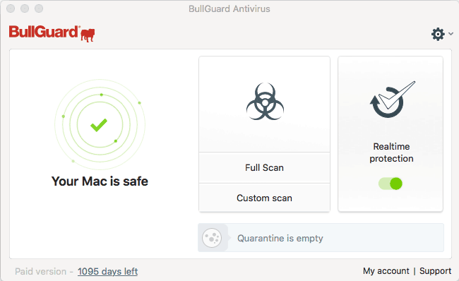 Bullguard Antivirus Mac Overview Screen