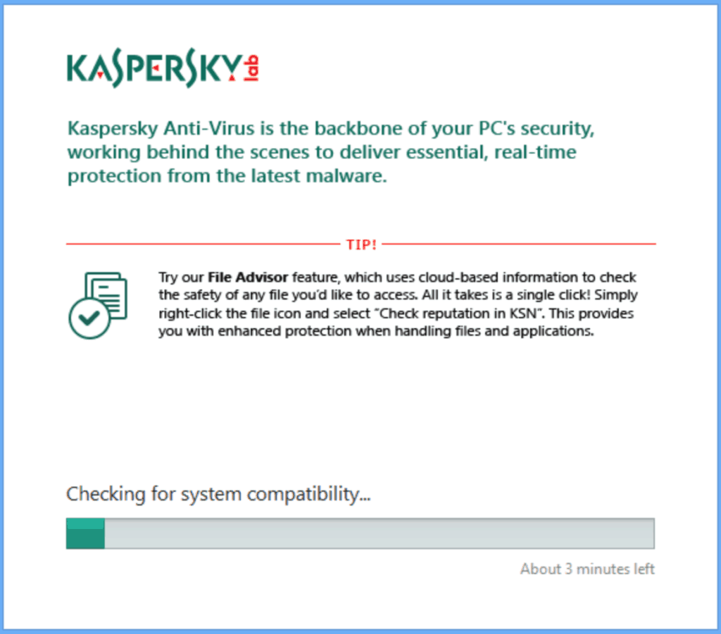 Kaspersky Antivirus Scanner Screenshot